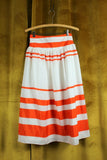 New Modcloth Red & White Striped "Fruit Pie Purveyor Skirt", Size M, Originally $69.99