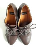 New Modcloth "Pull an Aptitude Heel" Cocoa Brown Oxford Heels, Size 9, Originally $70