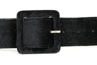New Modcloth "Haute Habits Velvet Belt" Wide Black Velvet Belt, Size S/M