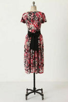 Anthropologie Pink & Black Printed Sweater Knit "Midnight Safari Dress" by Sparrow, Size S, Originally $148