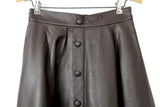 New Modcloth Brown Faux Leather "A-List Attendee Midi Skirt", Size S, Originally $94.99