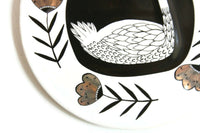 New Modcloth "Swan for the Books Coaster Set" Ceramic Swan Coasters by Danica Studio