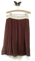 Anthropologie Brown & Beige Crocheted "Carroll Gardens Skirt" by Odille, Size 8, Originally $118