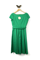 New Lindy Bop Retro Style Liberty Swing Dress in Emerald Green, Size UK 12 / US 8