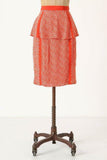 New Anthropologie Red & White Peplum "Broken Levels Skirt", Plenty by Tracy Reese, Size 10, Originally $138