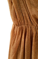 New Anthropologie Copper Brown "City of Lights Dress" by Deletta, Size S, Originally $148