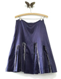 New Anthropologie Rare Deep Purple Satin & Velvet "Darling Skirt" by Odille, Size 8, Originally $138