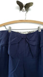 New Anthropologie Navy Blue "Bowtie High Rise Shorts" by Elevenses, Size 8, Originally $78