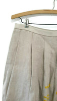 New Anthropologie Beige Embroidered "Hatch Mark Skirt" by Maeve, Size 6, Originally $148