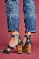 New Anthropologie Navy Blue "Glittering Heels", Size 40 EU / 9 US, Originally $158