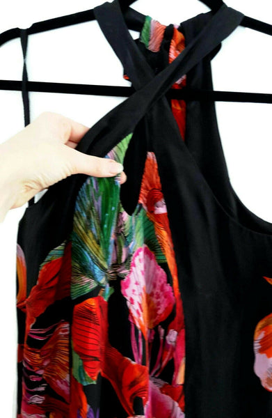 New Anthropologie Black & Pink Floral "Cayman Silk Maxi Dress" by Maev The Mustard Dandelion New Anthropologie Black & Pink Floral "Cayman Silk Maxi Dress" by Maev The Mustard Dandelion