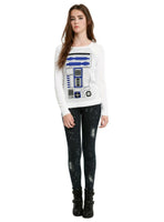 New Star Wars R2D2 White & Blue Sweater, Size M, Originally $49.50