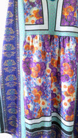 Anthropologie Blue & Purple Floral Print "Jarmila Tunic" by Dream Daily, Size S, Originally $78