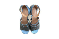 New Anthropologie Navy Blue "Glittering Heels", Size 40 EU / 9 US, Originally $158