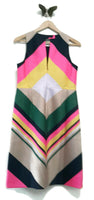 New J. CREW Multi-Color "Pop-Stripe Dress in Navy Azalea", Size 6, Originally $158