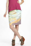 New Rare Anthropologie Watercolor "Terrain Pencil Skirt" by Kevin O'Brien, Size 10, Originally $148