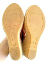 New Anthropologie Wine & Rose Gold Wedge Heel Shoes by Naguisa, Size EU 39 / US 8, Originally $178