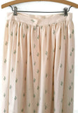 New Anthropologie Pale Pink "Cacti Midi Skirt" by Christine Alcalay, Size S, Originally $198