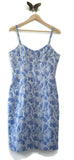 New Anthropologie Blue Floral "Portia Dress" by HD in Paris, Size 12, Originally $168