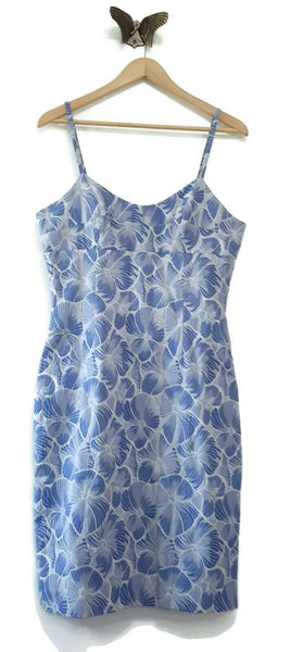 anthropologie blue floral dress New Anthropologie Blue Floral "Portia Dress" by HD in Paris, Size 12, – The Mustard Dandelion