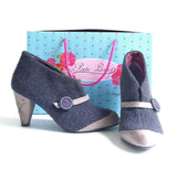 New Poetic Licence Gray Wool "Open for Business Booties", Size 7.5 / 38, Originally $122.95
