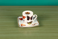 New Paul Cardew 1st Butterflies 2010 Demitasse Teacup & Saucer Set Made in England