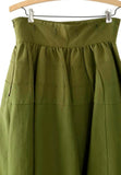 Anthropologie Green Midi "Button Belted Skirt" by Maeve, Size 4 / 6 / S