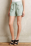 New Anthropologie Mint Green "Bowtie High Rise Shorts" by Elevenses, Size 6, Originally $78