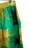 New Anthropologie Green Tiered "Crosshatch Silk Skirt" by Sariah, Size 6, Originally $168