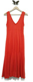 New Anthropologie Orange Midi "Abroad Dress" by Maeve, Size M, Originally $148
