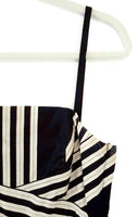 Archival Anthropologie Black & Cream Stripe "Regatta Dress" by Viola, Size XS / S, Originally $148