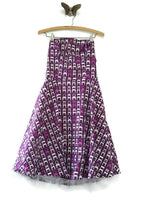 Modcloth Purple & White Chair Print Strapless "Sittin' Pretty Dress" by Retrolicious, Size M