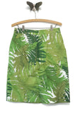New Anthropologie Rare Green Palm Print "Talipot Skirt" by Vanessa Virginia, Size 8, Originally $88
