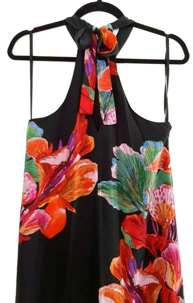 New Anthropologie Black & Pink Floral "Cayman Silk Maxi Dress" by Maev The Mustard Dandelion New Anthropologie Black & Pink Floral "Cayman Silk Maxi Dress" by Maev The Mustard Dandelion