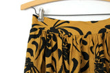 New Anthropologie Mustard Yellow & Black "Calligraphy Strokes Skirt" by Sariah, Size 2 / 4, Originally $118