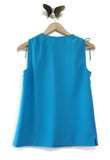 New J. CREW Sleeveless Tie Shoulder Top in Pool Blue, Size 4, Originally $64.50