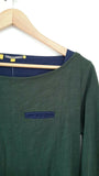New Anthropologie Green & Blue "Pattern-Blocked Pocket Tee" by Little Yellow Button, Size XS / S, Originally $50