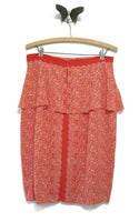 New Anthropologie Red & White Peplum "Broken Levels Skirt", Plenty by Tracy Reese, Size 10, Originally $138