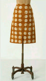 Anthropologie Brown Corduroy "Corded Dots Pencil Skirt" by Maeve, Size 6, Originally $88