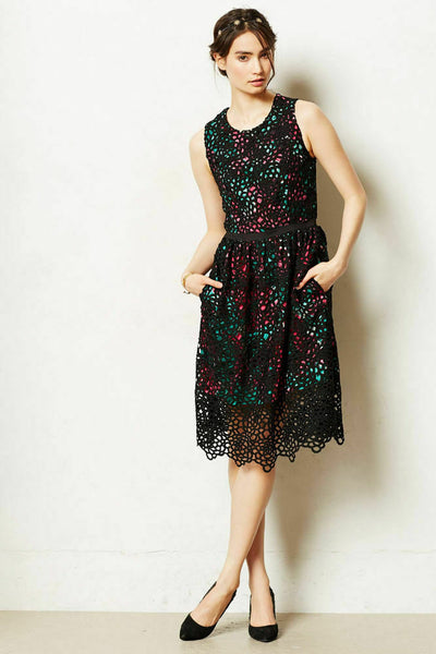 New Anthropologie Black Crochet Lace "Terrace Sheath Dress" by Wolven, The Mustard Dandelion New Anthropologie Black Crochet Lace "Terrace Sheath Dress" by Wolven, The Mustard Dandelion