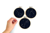 The Big Dipper Constellation Embroidered 4" Hoop by Kelly Yoon