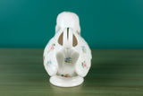 New White Floral Print Bird Creamer by Grace's Teaware