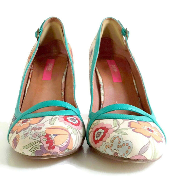 Buy Shoetopia Red & Blue Printed Block Sandals - Heels for Women 18143504 |  Myntra