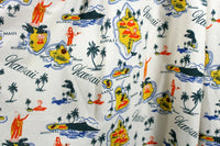 New Modcloth Beige Hawaii Print "Genuine Genius Halter Shirtdress in Island", Size M, Originally $85