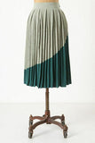 New Anthropologie Green "Divvied Colorblock Skirt" by Charlie Robin, Size 6, Originally $168