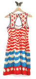 Vintage Anthropologie Red & Blue Print "High Seas Dress" by We Love Vera, Size S, Originally $138