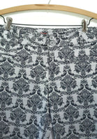 New Anthropologie Gray Damask "Brocade Charlie Trousers" by Cartonnier, Size 10, Originally $118