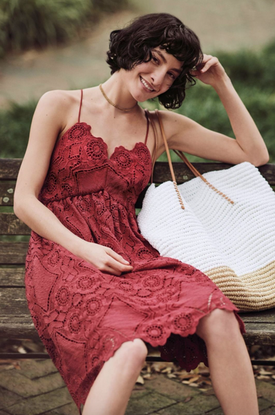 Anthropologie Red Lace "Summer Moon Dress" by Maeve, Size 6, Originall The Mustard Dandelion Anthropologie Red Lace "Summer Moon Dress" by Maeve, Size 6, Originall The Mustard Dandelion
