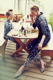 New Anthropologie Navy Blue Floral "Lakeshore Jumpsuit" by Lilka, Size S, Originally $138