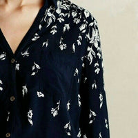 New Anthropologie Navy Blue Floral "Lakeshore Jumpsuit" by Lilka, Size S, Originally $138